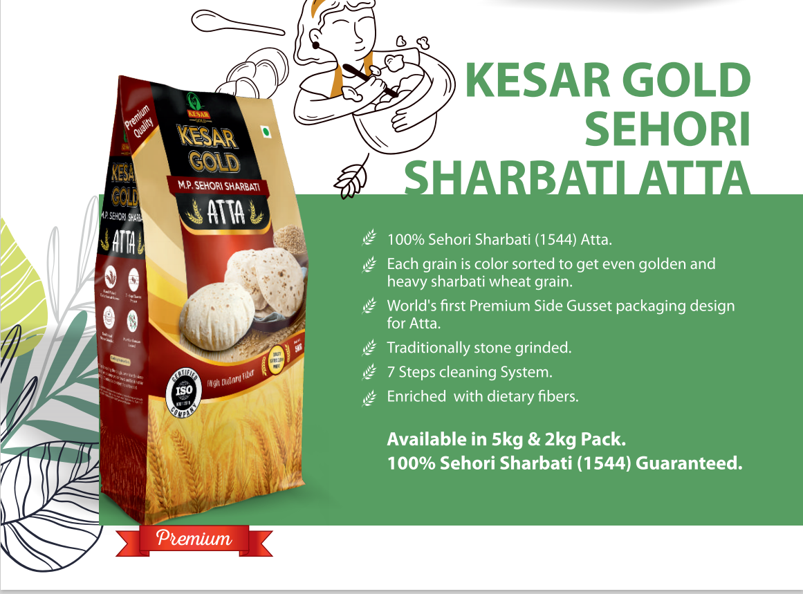 Kesar Gold Sehori Sharbati Atta